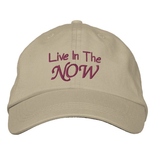 Casquette Brodée Vivez pendant le Now inspiré (Devant)