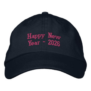 Casquette Brodée Vœux de Nouvel An élégants et accrocheurs Texte Ro