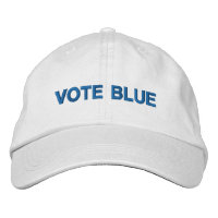 Vote bleu blanc texte personnalisé moderne démocra