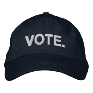 Casquette Brodée Voter blanc moderne en gras