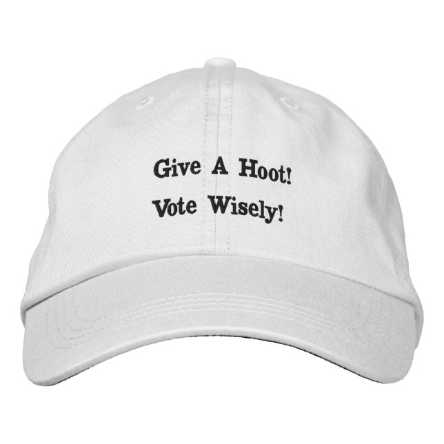 Casquette Brodée Votez sagement ! Blanc (Devant)