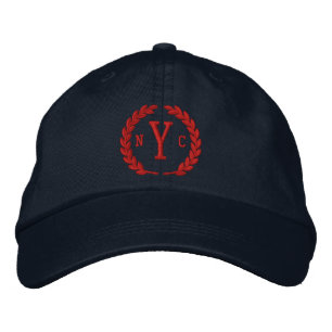 Casquette Brodée Votre Broderie Monogramme 3 Lettres et Laurels