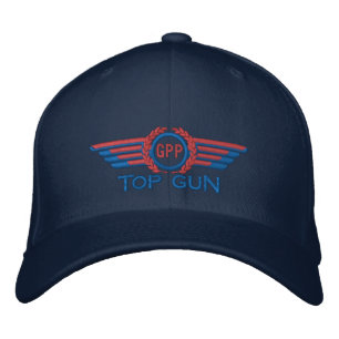 Casquette Brodée Votre étoile Monogram Aviation Laurels Pilote Aile