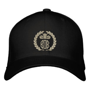 Casquette Brodée Votre Monogramme Jusqu'à 3 Lettres Laurels Broderi