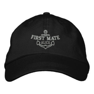 Casquette Brodée Votre nom sur l'Ancre nautique Broderie premier ma