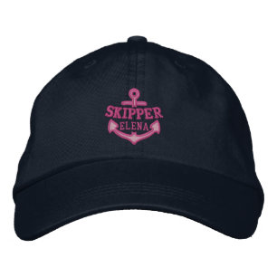 Casquette Brodée Votre nom sur l'Ancre nautique Embroderie Skipper