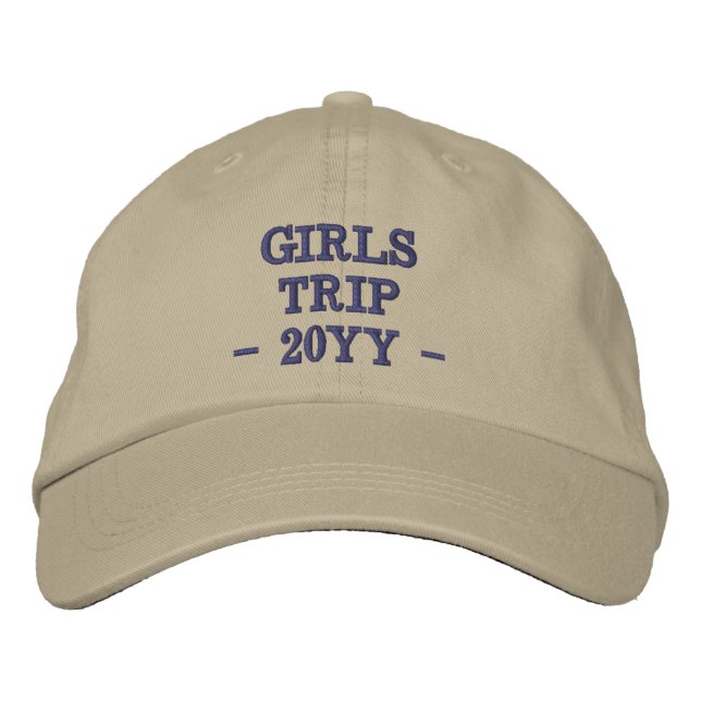 Casquette Brodée Voyage personnalisé pour filles | Vacances de week (Devant)