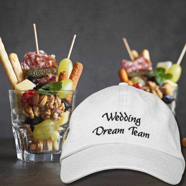 Casquette Brodée Wedding Dream Team,Bride,Bachelorette Personalized (Créateur téléchargé)