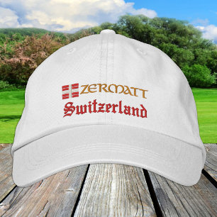 Casquette Brodée Zermatt & Suisse fashion / Swiss Flag Patriot