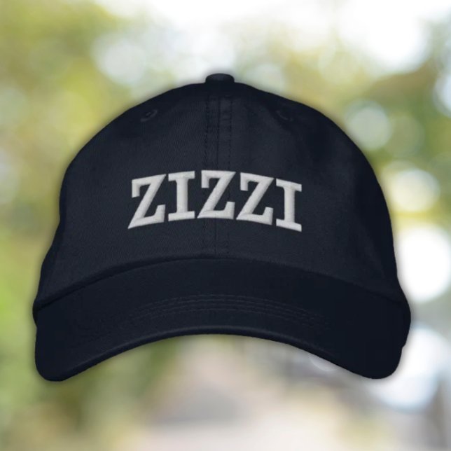 Casquette Brodée Zizzi - Affectionate Sicilian Term Aunt/Uncle (Zizzi Embroidered Cap
Affectionate Sicilian Term for Aunt or Uncle)