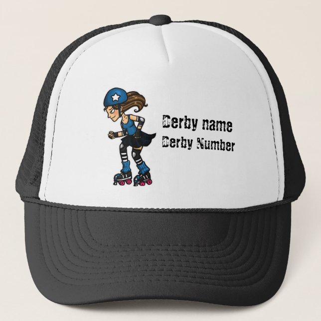 Casquette Brouilleur de Derby de rouleau personnalisable (Devant)
