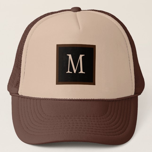 Casquette Brown et Tan Custom Single Initial Classic (Devant)