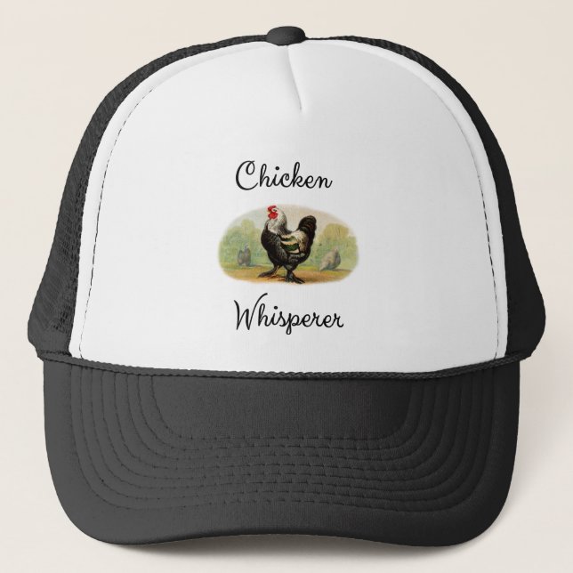 Casquette Broyeur de poulet Antique Coq drôle Humoristique (Devant)
