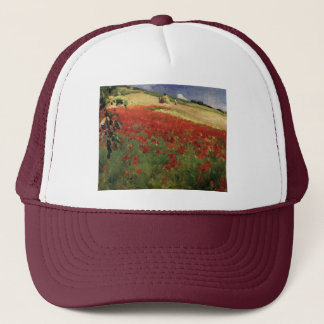 Casquette BRUCE, William coquelicots rouges fleurs pavots