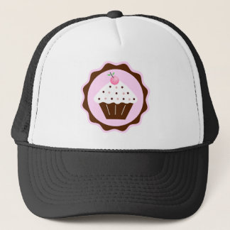CASQUETTE BRUN ET ROSE DE PETIT GÂTEAU