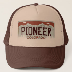 Casquette brun pionnier de plaque minéralogique d