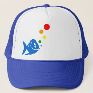Casquette bubblefish d'arc-en-ciel. v.1.