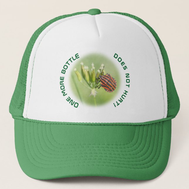 Casquette Bug rouge - Une Bouteille supplémentaire ne fait p (Devant)