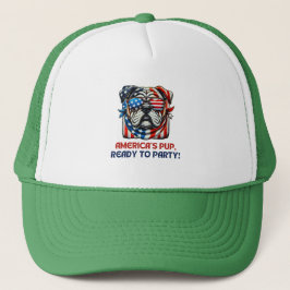 Casquette Bulldog anglais 4 juillet Merica Lunettes de solei