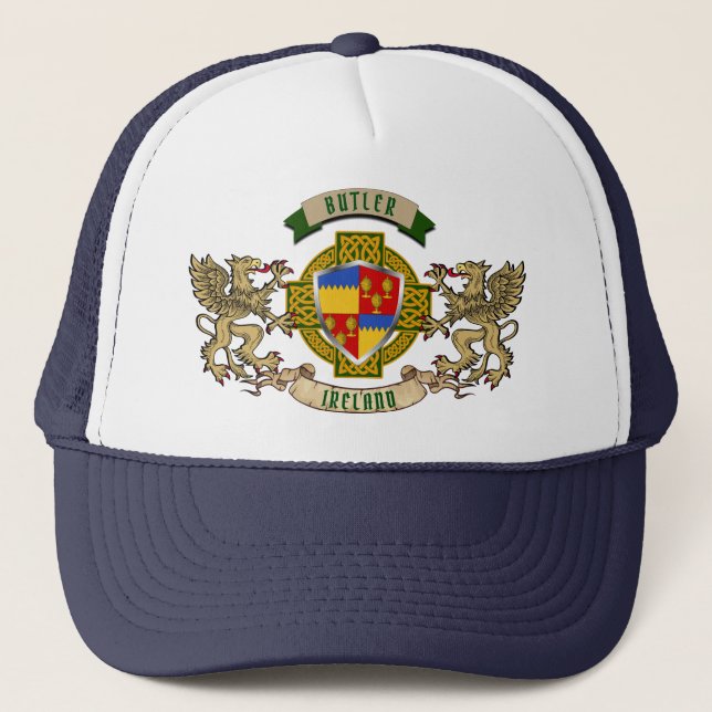 Casquette Butler Irish Shield & Griffins Personnalisé (Devant)