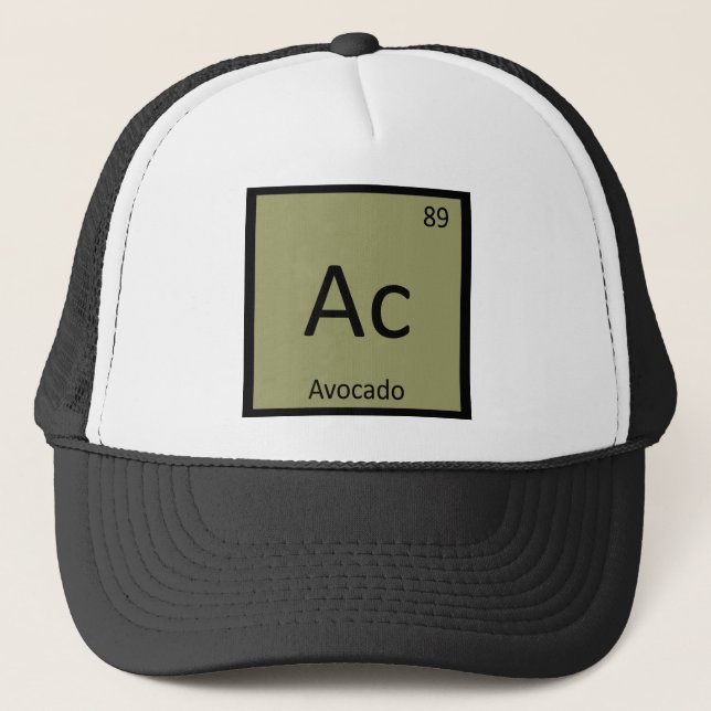 Casquette C.A. - Symbole de Tableau périodique de chimie (Devant)