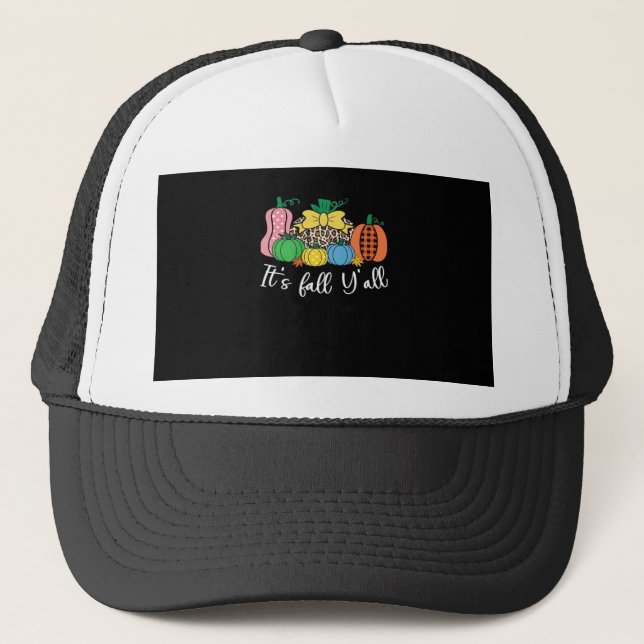 Casquette C’est le Citrouille Motif de l’automne Y’all Leopa (Devant)