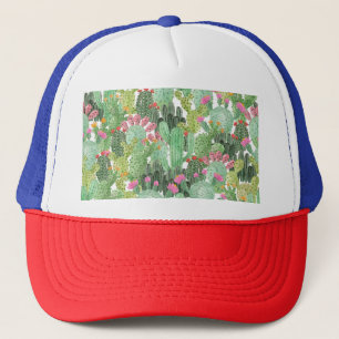 Casquette Cactus peint à la main : Vert désert