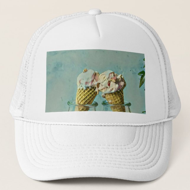 Casquette Cadeau amoureux de crème glacée (Devant)