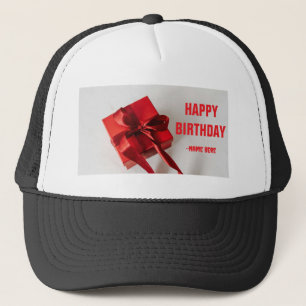 Casquette Cadeau Boîte Cadeau Emballage Texte Rouge Joyeux A