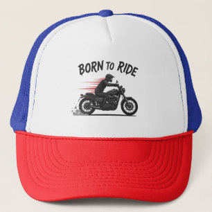 Casquette Cadeau de motard cool - Design "Né pour rouler"