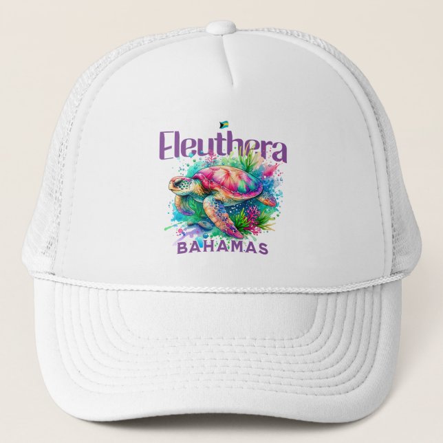 Casquette Cadeau souvenir Bahamas : Eleuthera Bahamas Turtle (Devant)