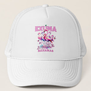 Casquette Cadeau souvenir Bahamas : Exuma Bahamas Flamant ro