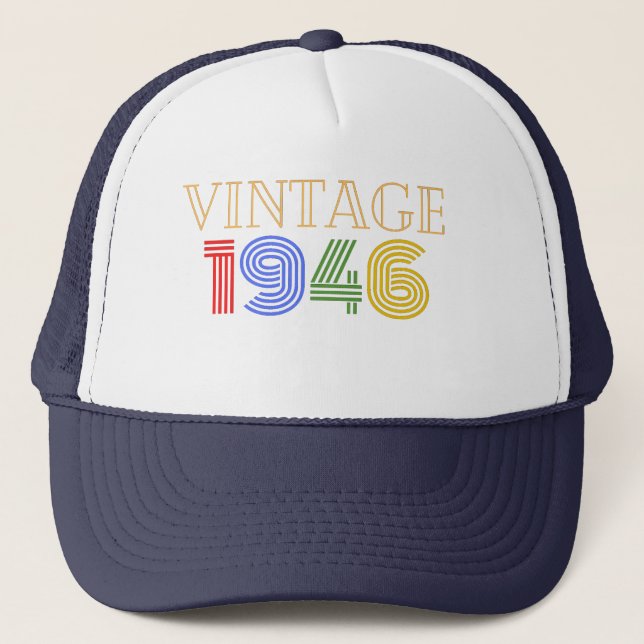 Casquette Cadeau vintage 1946, 75e anniversaire (Devant)
