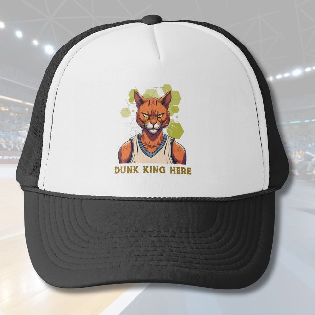 Casquette Cadeaux de chats cool pour les amateurs de basket- (Cool Cat Gifts for Basketball Lovers Coach Fans)