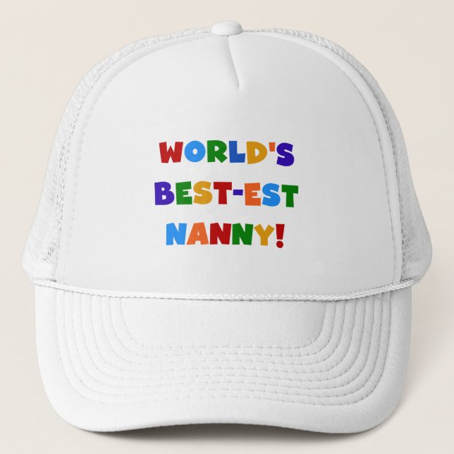 Casquette Cadeaux de la meilleure nounou brillante du monde (Devant)