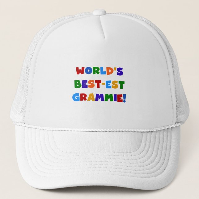 Casquette Cadeaux du Meilleur-est Grammie du monde lumineux  (Devant)