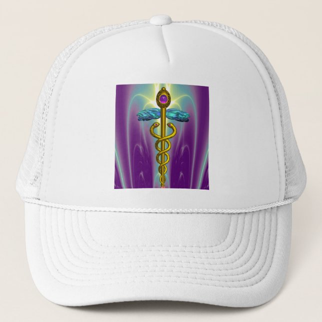 Casquette CADUCEUS, améthyste d'or vibrant (Devant)