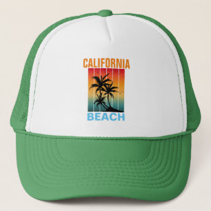 CASQUETTE CALIFORNIE PLAGE VINTAGE RÉTRO COUCHER DE SOLEIL
