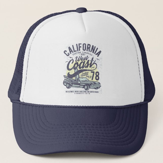 Casquette Californie West Coast Surf Paradise été (Devant)