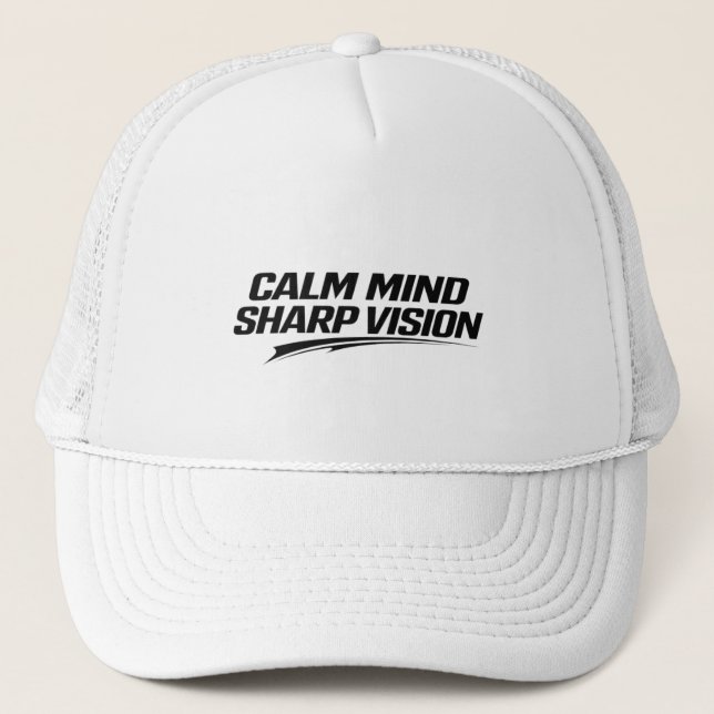Casquette CALM MIND SHARP VISION Minimal Streetwear Mindset  (Devant)