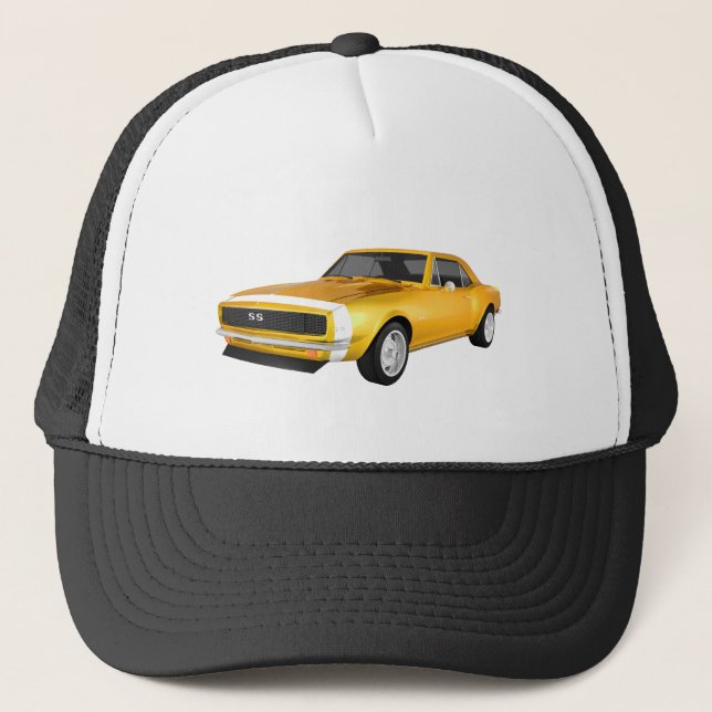 Casquette Camaro 1967 solides solubles : Finition jaune : (Devant)