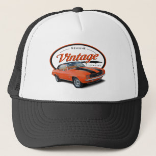 Casquette Camaro orange vintage
