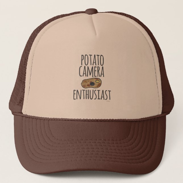 Casquette Caméra de pomme de terre passionné de plaisir phot (Devant)