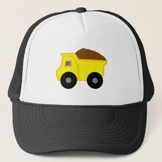 Casquette Camion à benne basculante jaune (Devant)