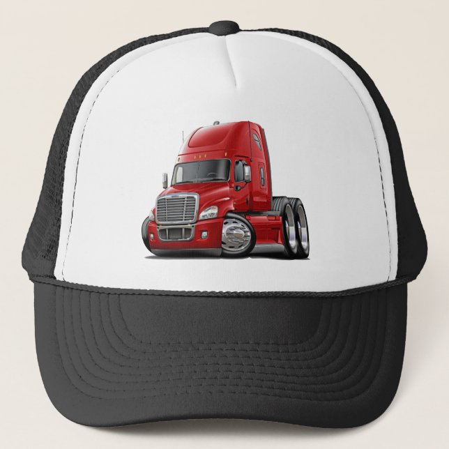 Casquette Camion de rouge de Freightliner Cascadia (Devant)