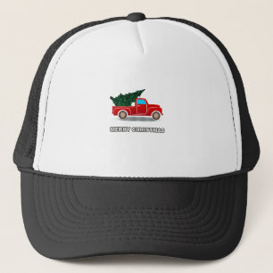 Casquette Camionnette Rouge de Noël Arbre Cadeau pour Vacanc