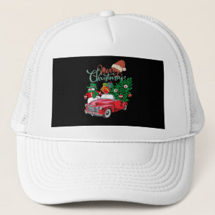 Casquette Camionnette Rouge Ramassage Sapin de Noël Joyeux N