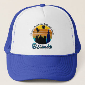 CASQUETTE CAMISETA ESTAMPADA EL PAIS MAS BELLO EL SALVADOR