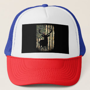 Casquette Camo US Drapeau Chasse aux Cerfs Chasse au Camofla