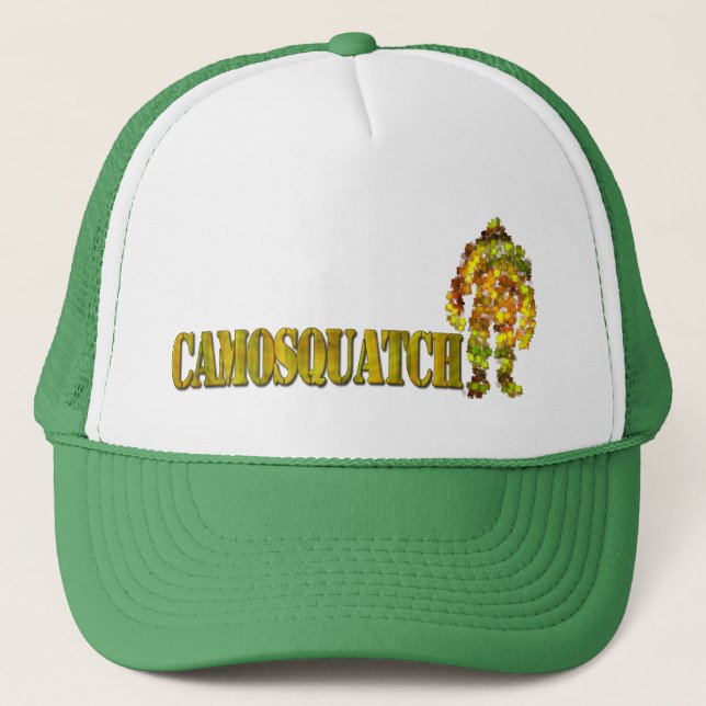 Casquette CamoSquatch : Bobo ne trouvera jamais Bigfoot (Devant)
